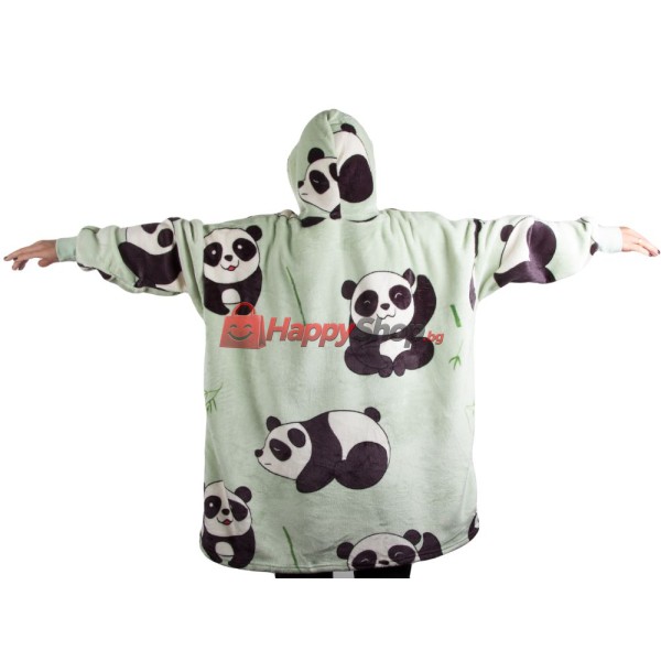 Топъл суичър 2в1 одеало с качулка oversize